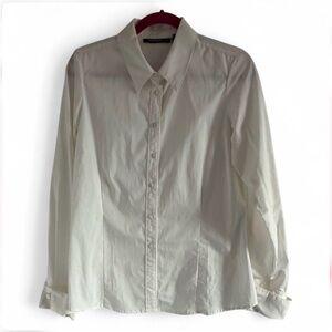 OPTIONelle White Button-Up Blouse